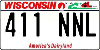 WI license plate 411NNL