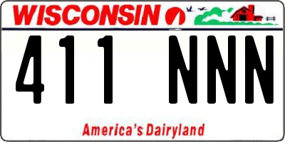 WI license plate 411NNN