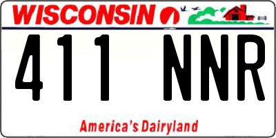 WI license plate 411NNR