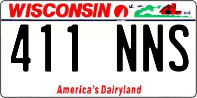 WI license plate 411NNS