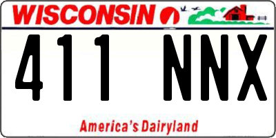 WI license plate 411NNX