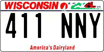 WI license plate 411NNY
