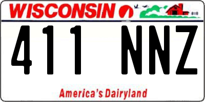 WI license plate 411NNZ