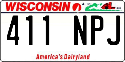 WI license plate 411NPJ