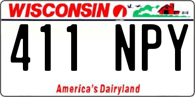 WI license plate 411NPY