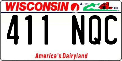 WI license plate 411NQC