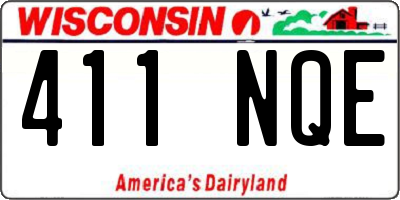 WI license plate 411NQE