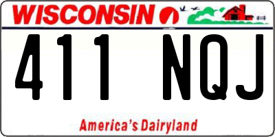 WI license plate 411NQJ