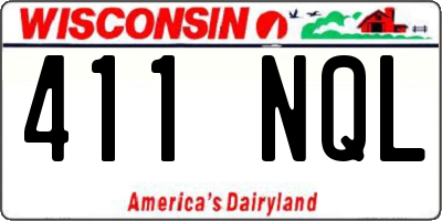 WI license plate 411NQL
