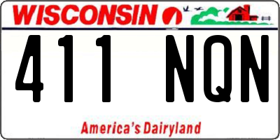 WI license plate 411NQN