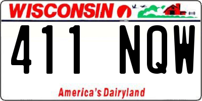 WI license plate 411NQW