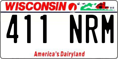 WI license plate 411NRM