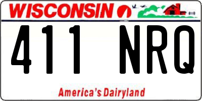 WI license plate 411NRQ
