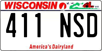 WI license plate 411NSD