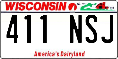 WI license plate 411NSJ