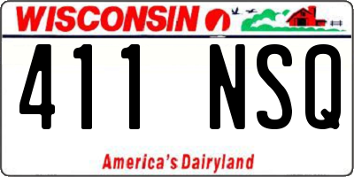 WI license plate 411NSQ