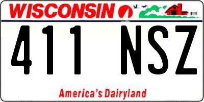 WI license plate 411NSZ