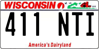 WI license plate 411NTI