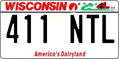 WI license plate 411NTL