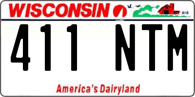 WI license plate 411NTM