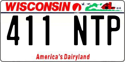 WI license plate 411NTP