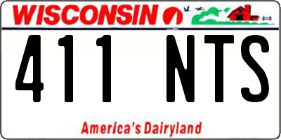 WI license plate 411NTS