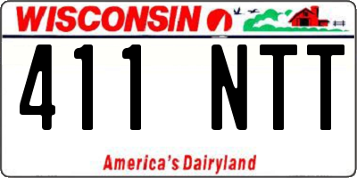 WI license plate 411NTT