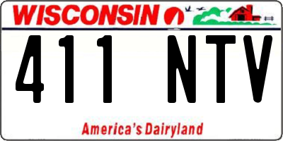 WI license plate 411NTV