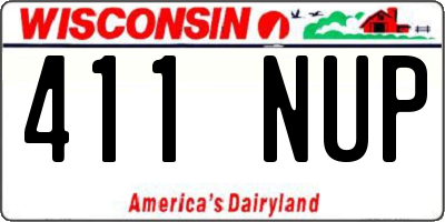 WI license plate 411NUP