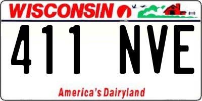WI license plate 411NVE