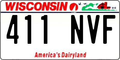 WI license plate 411NVF