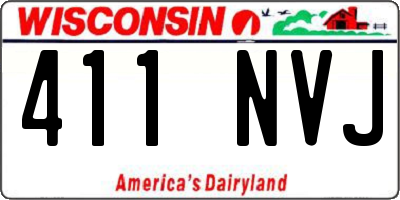 WI license plate 411NVJ