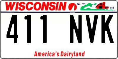 WI license plate 411NVK