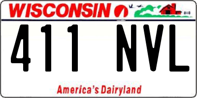 WI license plate 411NVL