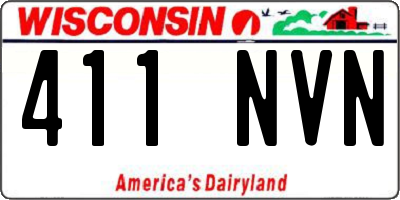 WI license plate 411NVN