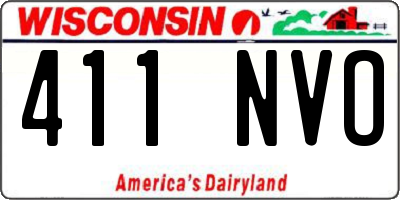 WI license plate 411NVO