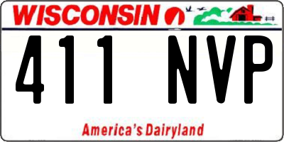 WI license plate 411NVP