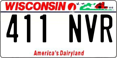 WI license plate 411NVR