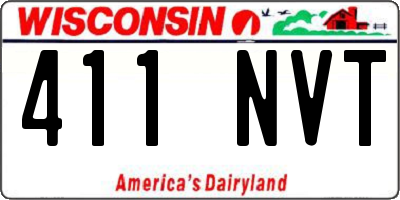WI license plate 411NVT