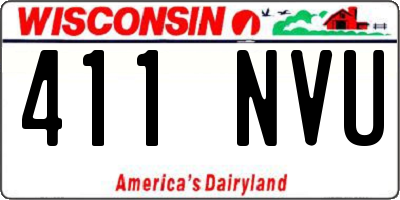WI license plate 411NVU