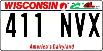 WI license plate 411NVX
