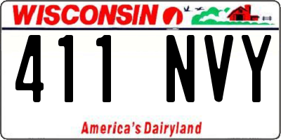 WI license plate 411NVY