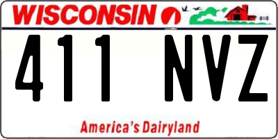 WI license plate 411NVZ