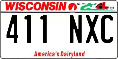 WI license plate 411NXC