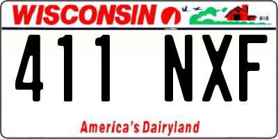 WI license plate 411NXF