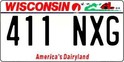 WI license plate 411NXG