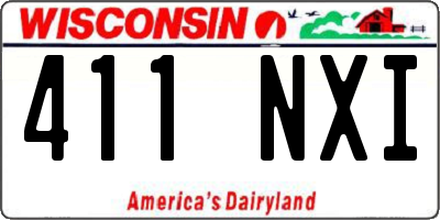 WI license plate 411NXI