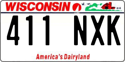 WI license plate 411NXK