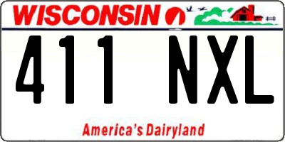 WI license plate 411NXL