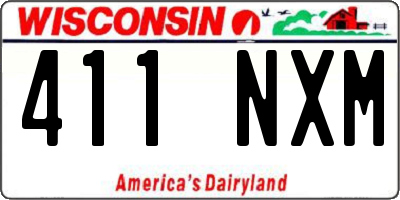 WI license plate 411NXM